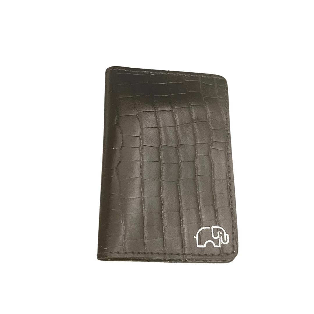 Porta Cartão Preto Croco